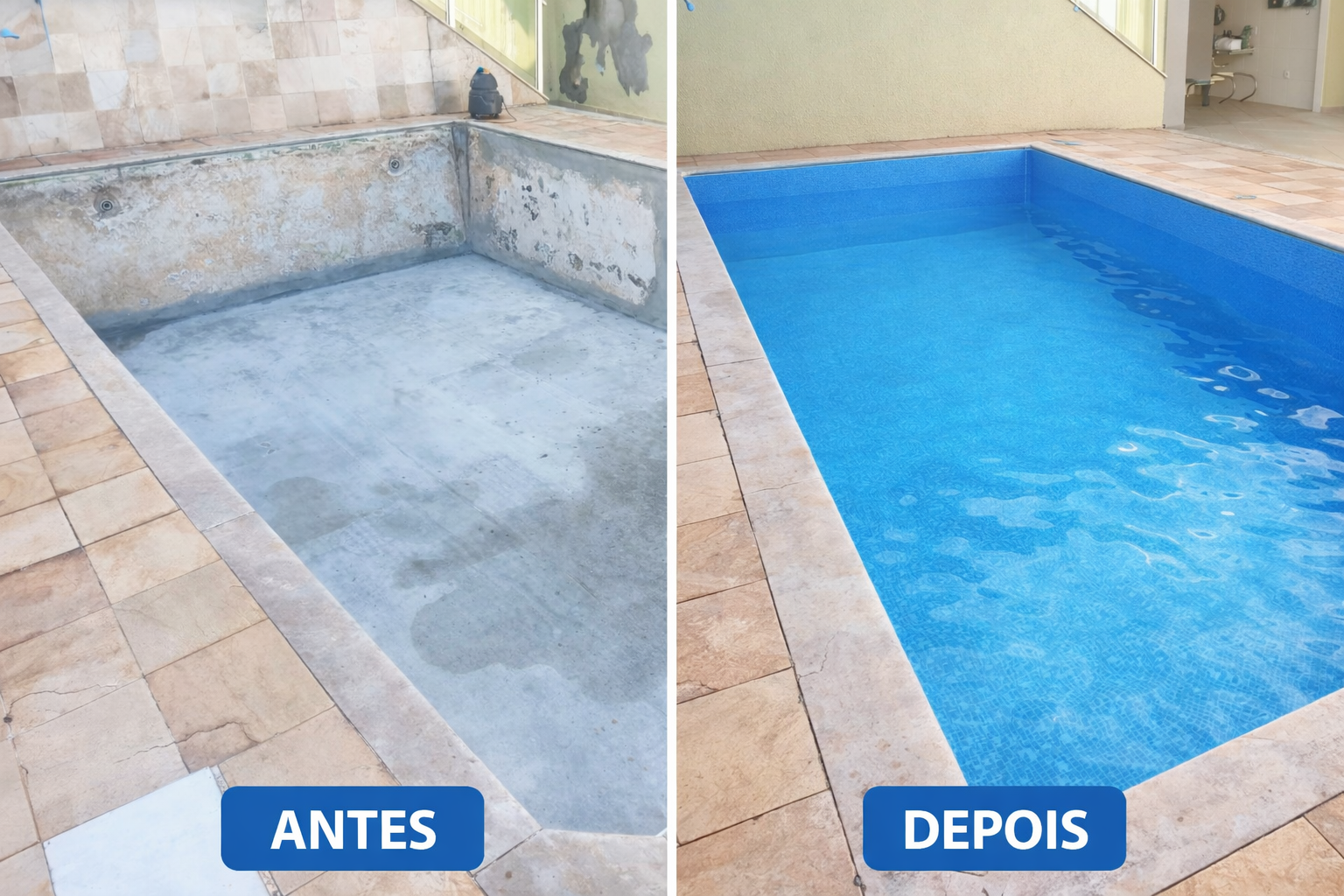 Piscina de vinil 6x3x1,40